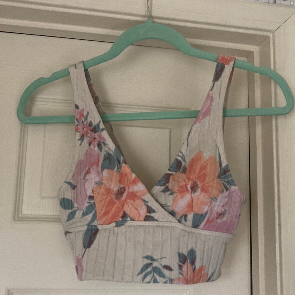 Hollister floral crop top/bralette